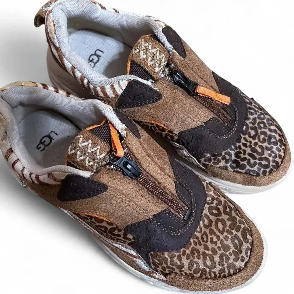 UGG Zip Wild Thang Leopard Print Sneakers